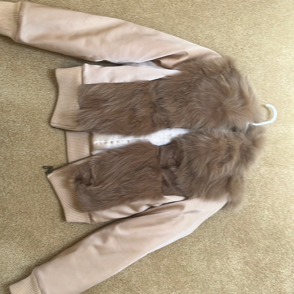 Gold fox fur jacket
